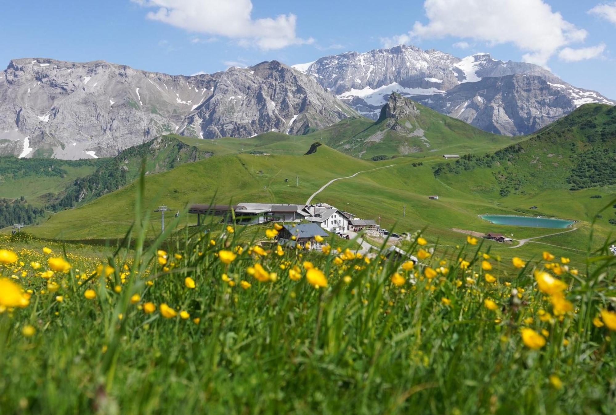 Berghotel Hahnenmoos Adelboden Esterno foto